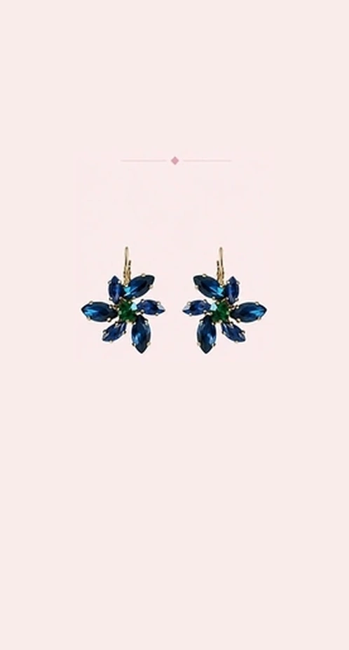LA PEYRE 051LP floral crystal earrings